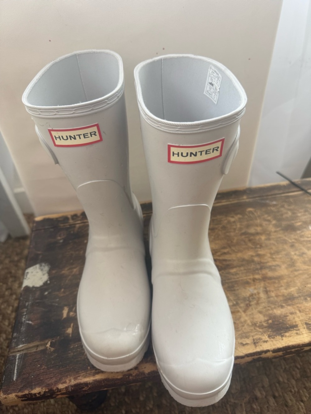 Hunter light grey Women's Short Rain Boots